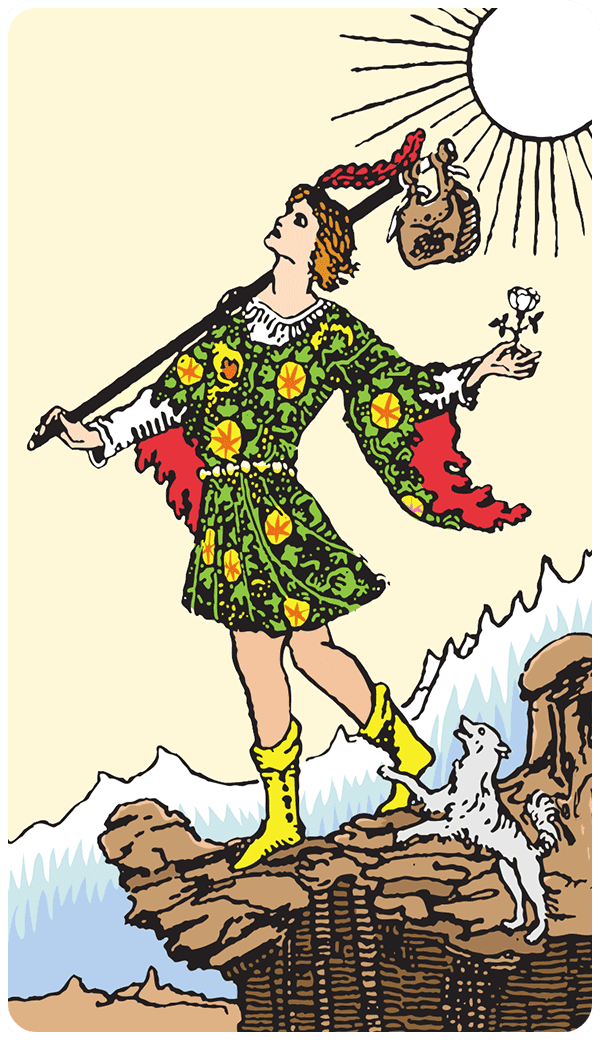 The Fool tarot card illustration
