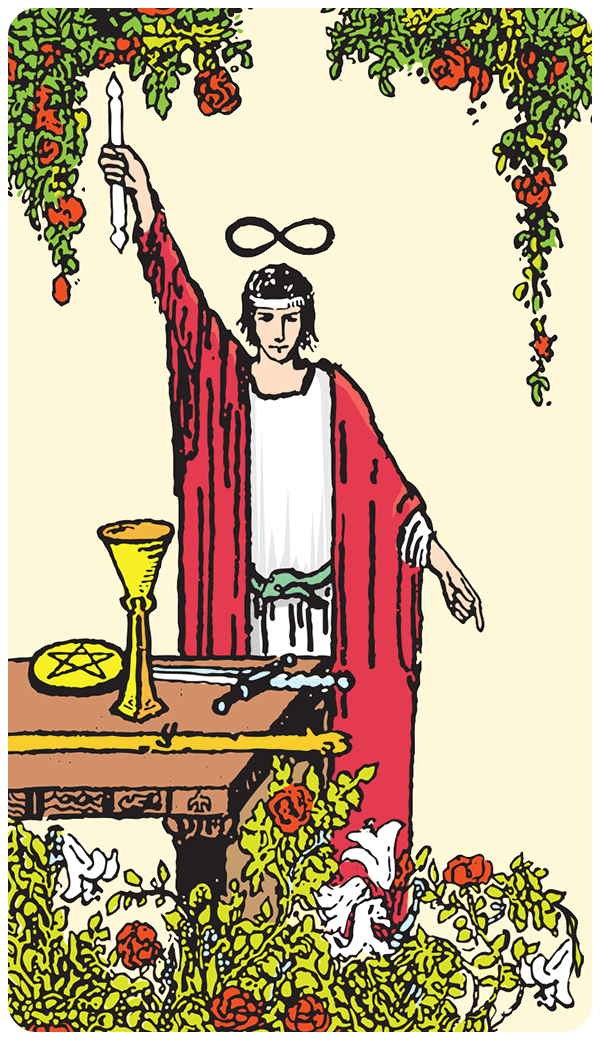 The Magician tarot card illustration