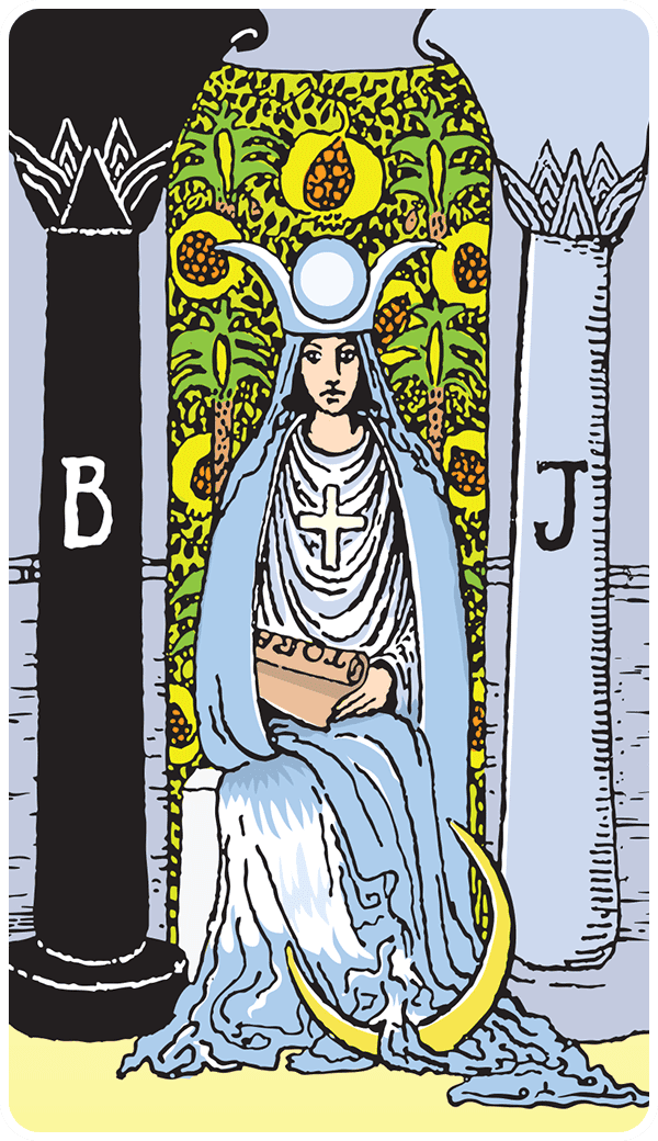 The High Priestess tarot card illustration
