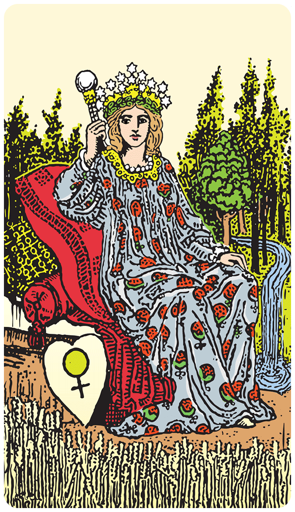 The Empress tarot card illustration