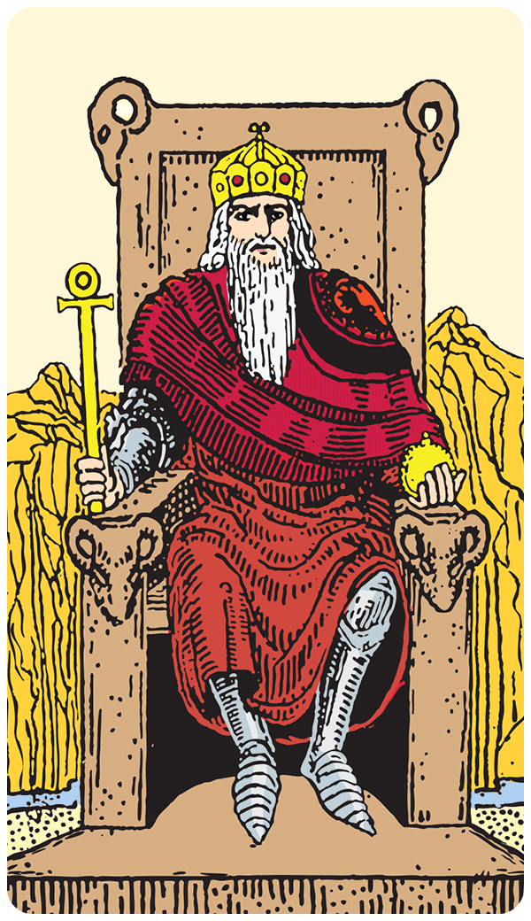 The Emperor tarot card illustration