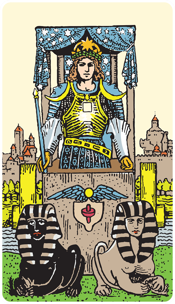 The Chariot tarot card illustration
