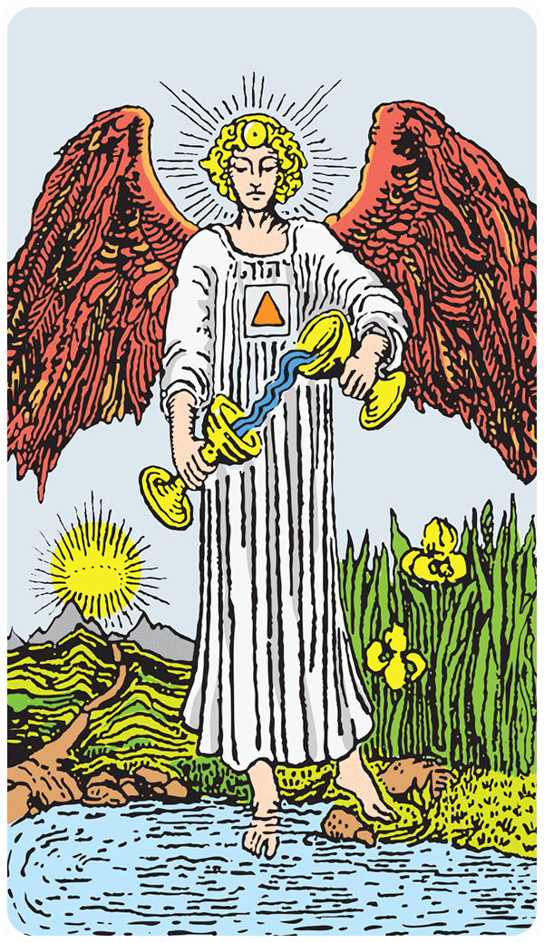 Temperance tarot card illustration