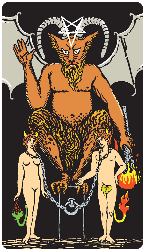 The Devil tarot card illustration