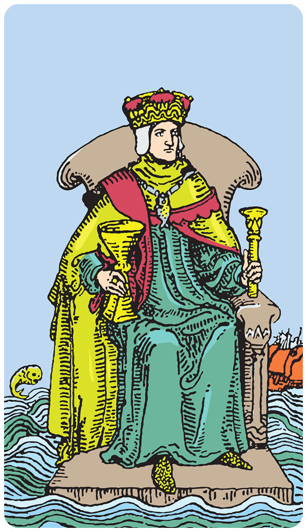 King of Cups tarot card illustration