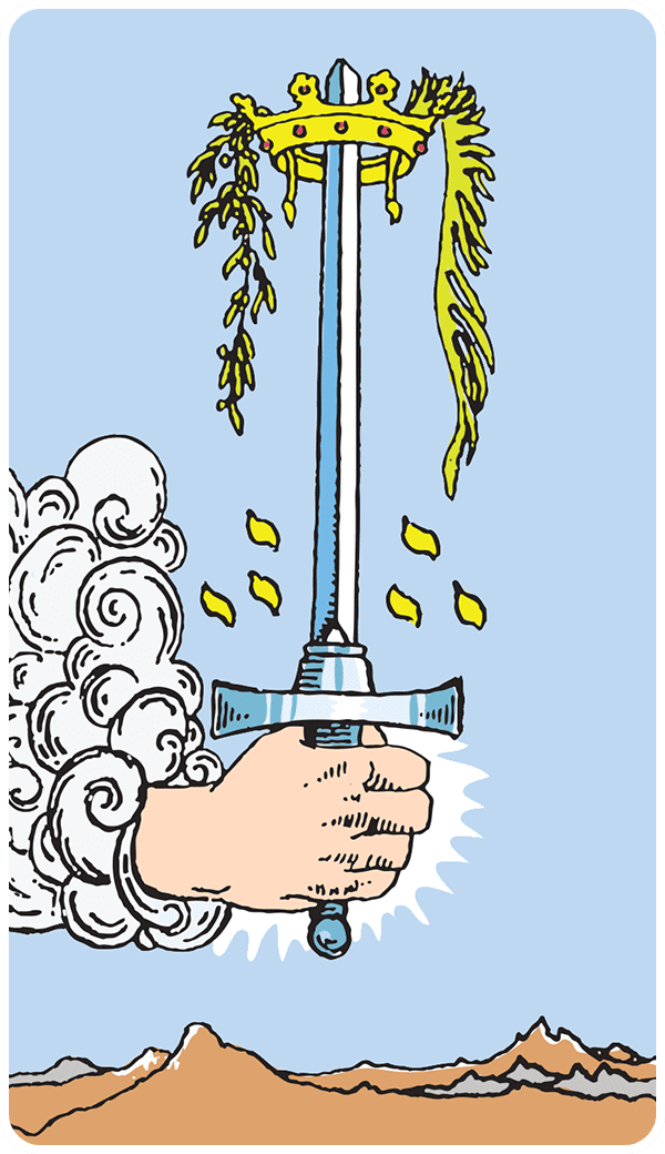 Ace of Swords tarot card illustration