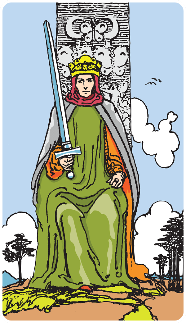 King of Swords tarot card illustration