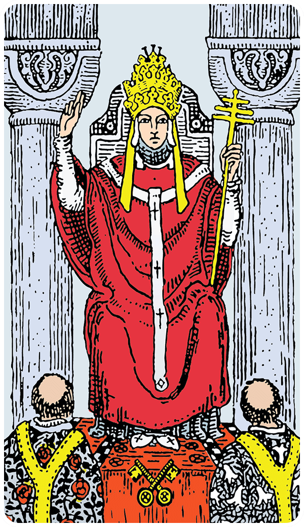 The Hierophant tarot card illustration