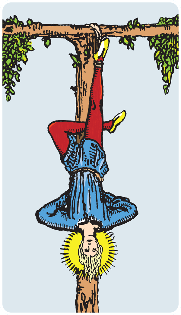 The Hanged Man tarot card illustration