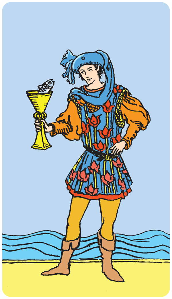 Page of Cups tarot card illustration